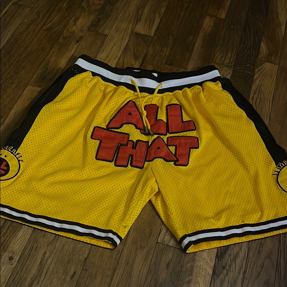 Nostalgia Athletic Yellow and Red Basketball Shorts